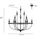 Emery 12 Light 40.2 inch Modern Gold Chandelier Ceiling Light
